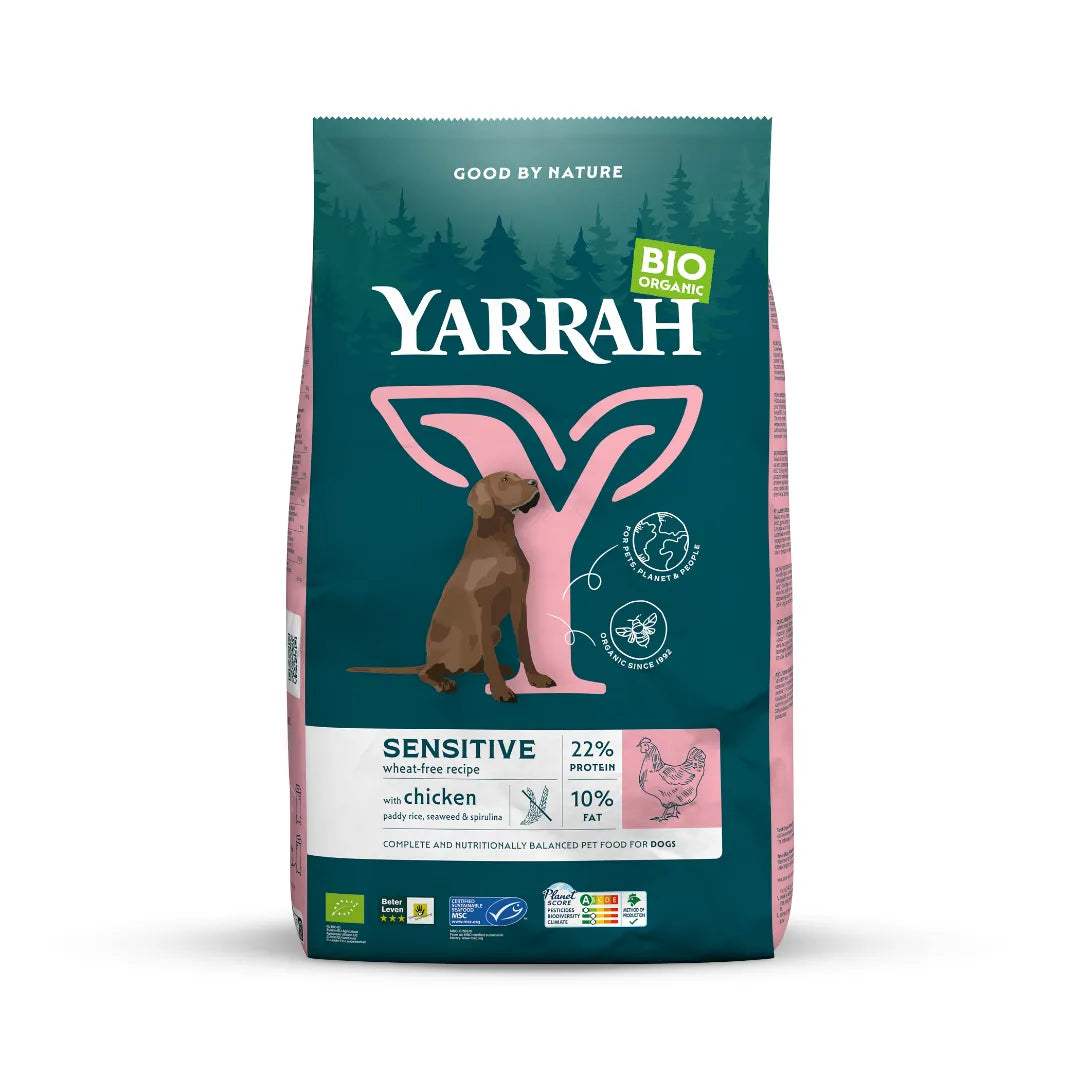 YARRAH - БИО КУЧЕШКА ХРАНА СУХА ПИЛЕ И ОРИЗ ADULT SENSITIVE - 2 кг