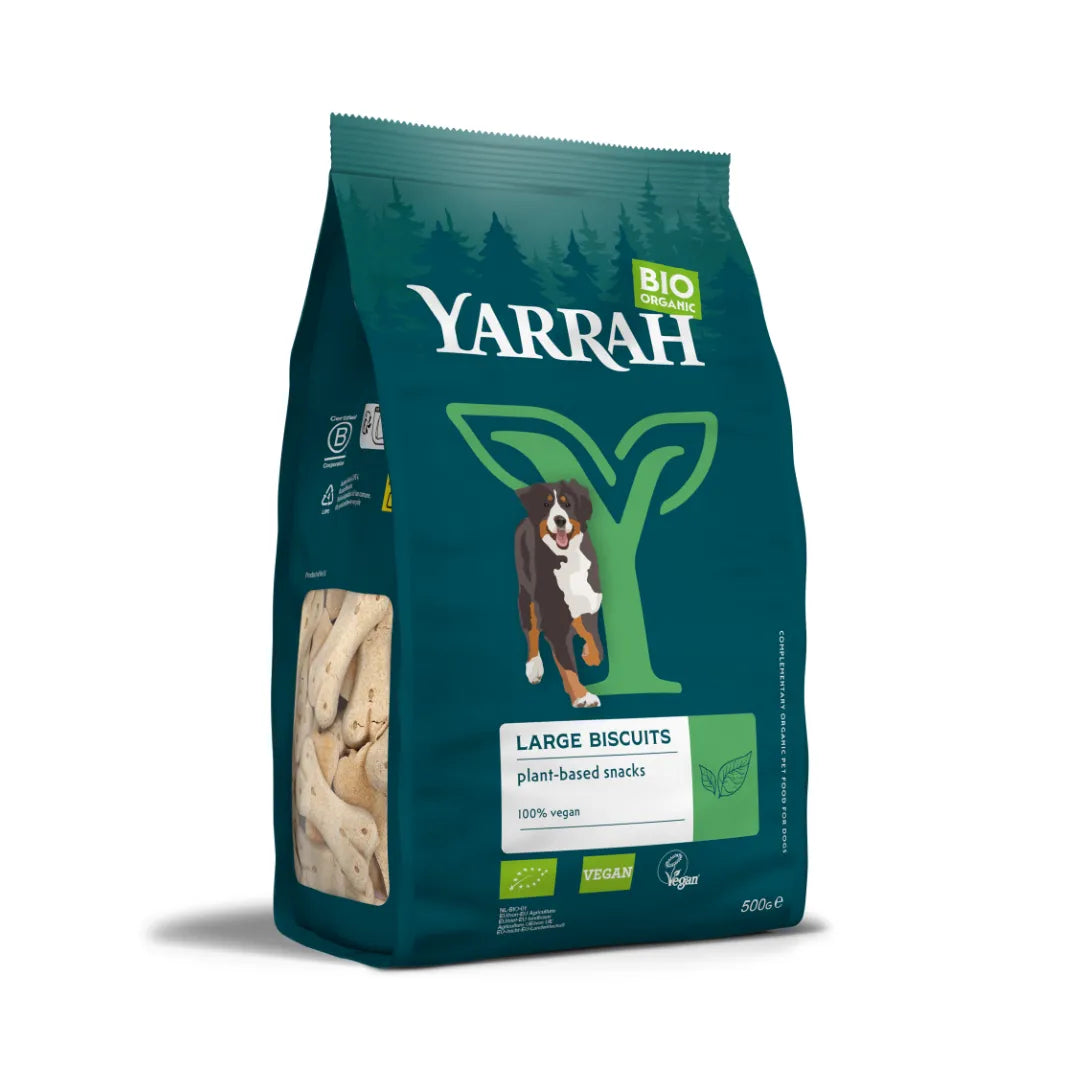 YARRAH - БИО КУЧЕШКИ БИСКВИТИ ЗА ЕДРИ ПОРОДИ ВЕГЕТАРИАНСКИ - 500 г