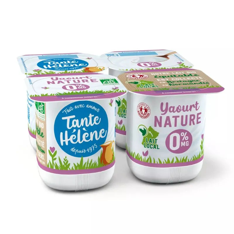 TANTE HELENE - БИО ЙОГУРТ НАТУРАЛЕН ОБЕЗМАСЛЕН - 4 х 125 г
