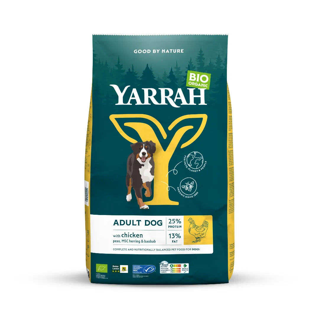YARRAH - БИО КУЧЕШКА ХРАНА СУХА ПИЛЕ ADULT - 15 кг