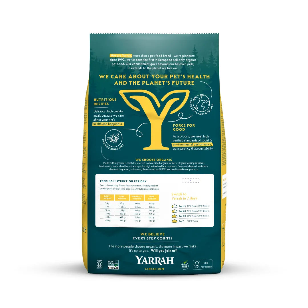 YARRAH - БИО КУЧЕШКА ХРАНА СУХА ПИЛЕ ADULT - 5 кг