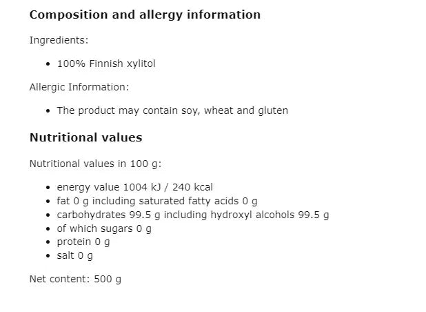 DIET FOOD - Супер Ксилитол - 500 г