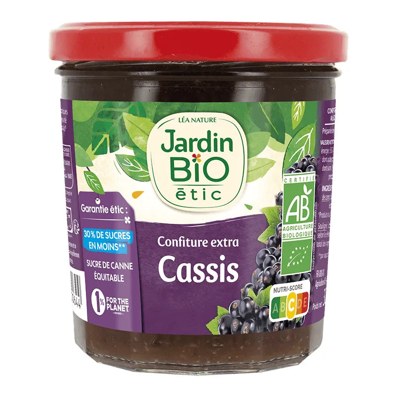 JARDIN BIO - БИО КОНФИТЮР ОТ КАСИС С 30% ПО-МАЛКО ЗАХАР - 320 г