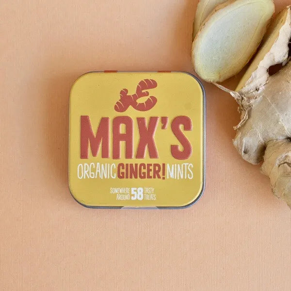 MAX'S MINTS - БИО МЕНТОВИ БОНБОНИ С ДЖИНДФИЖИЛ - 35 г