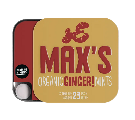 MAX'S MINTS - БИО МЕНТОВИ БОНБОНИ С ДЖИНДФИЖИЛ - 35 г
